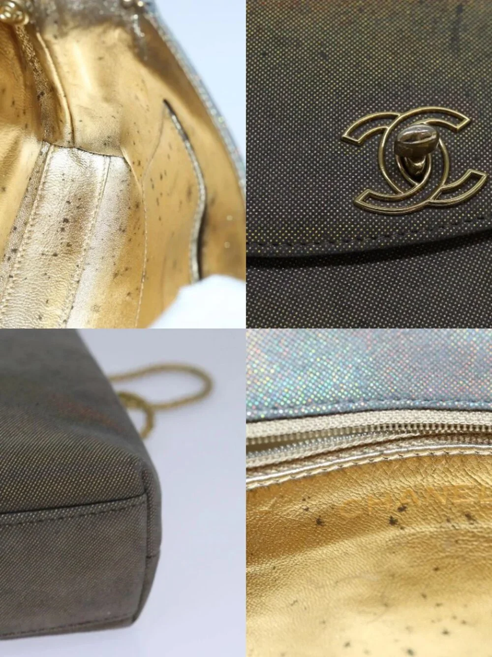 CHANEL brand	chanel color	gold